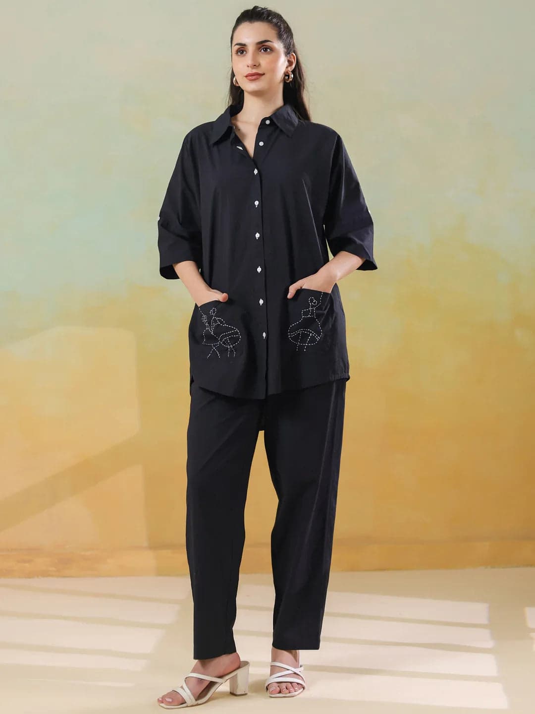 Ink Collar Twin Set