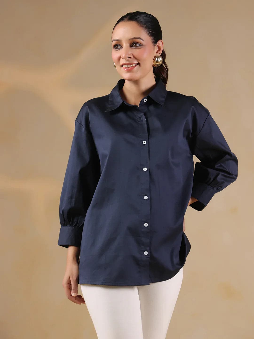 Navy Oversized Shirt